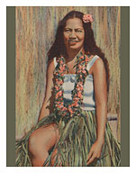 Hawaiian Hula Girl - Vintage Photograph - Giclée Art Prints & Posters