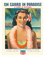 On Guard in Paradise - Hawaiian Hula Girl - Fine Art Prints & Posters