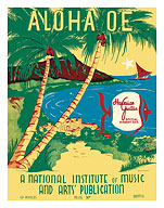 Aloha ‘Oe (Farewell to Thee) - Composed by Queen Lili'uokalani - c. 1939 - Giclée Art Prints & Posters