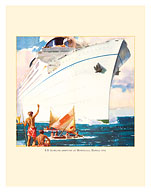 Boat Days - Honolulu, Hawaii - SS Lurline Ocean Liner - c. 1932 - Fine Art Prints & Posters