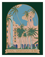 Honolulu, Hawaii - Royal Hawaiian Hotel - c. 1940's - Giclée Art Prints & Posters