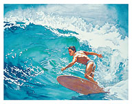 Ride the Wave (He‘e Ka Nalu) - Hawaiian Surfer - Fine Art Prints & Posters