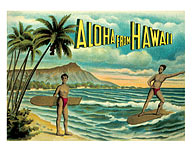 Aloha from Hawaii - Famous Surf Riders - Fine Art Prints & Posters