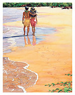 Sweethearts (Kekahi Mau Ipo) - Hawaiian Couple - Fine Art Prints & Posters
