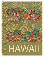 Hawaii - Hawaiian Luau - SS Lurine Menu Cover - c. 1950's - Fine Art Prints & Posters