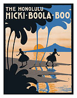 The Honolulu Hicki-Boola-Boo - Popular Hawaiian Song - Music by Albert Von Tilzer - Fine Art Prints & Posters