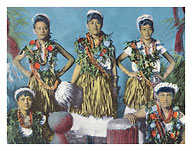 Hawaiian Hula Dancers - c.1900 - Fine Art Prints & Posters