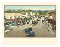 Kamehameha Avenue, Hilo - Big Island, Hawaii - c. 1920's - Giclée Art Prints & Posters