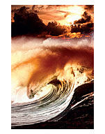 Hawaiian Wave On Fire - Fine Art Prints & Posters