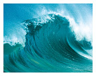 Curling Wave - Hawaiian Breaking Wave - Hawaii - Fine Art Prints & Posters