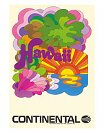 Hawaii - Continental Airlines - Psychedelic Art - Giclée Art Prints & Posters
