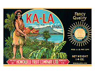 Ka-La 'The Sun' Brand, Pineapple Label - Fine Art Prints & Posters
