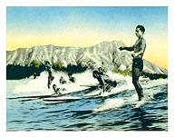 Sea Gods, Surf Riders at Waikiki, Hawaii - Giclée Art Prints & Posters