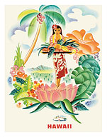 Matson Lines to Hawaii, Tropical Abundance - Giclée Art Prints & Posters