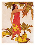 Breadfruit, Royal Hawaiian Hotel Menu Cover - Fine Art Prints & Posters