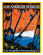 Los Angeles-Hawaii, Los Angeles Steamship Company - Giclée Art Prints & Posters