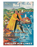 United Airlines - New England Fisherman - Fine Art Prints & Posters