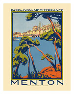 Menton, Paris - Lyon - Mediterrenee: France Railway Company - Fine Art Prints & Posters