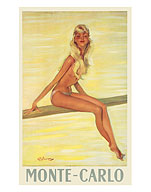 Monte-Carlo Blonde Girl, France - Fine Art Prints & Posters