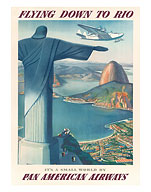 Airline Stewardess Pan Am Vintage Airline Travel Art Poster Print 