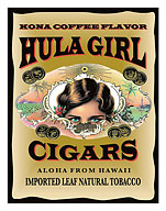 Hula Girl Cigars, Hawaii - Fine Art Prints & Posters