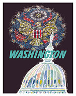 Washington, D.C. - Capitol Building & The Great Seal of the USA - c. 1960 - Fine Art Prints & Posters