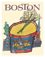 Boston - Colonial Massachusetts - c. 1960's - Fine Art Prints & Posters