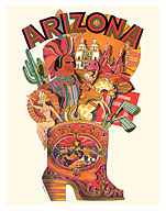 Arizona - c. 1960's - Fine Art Prints & Posters
