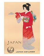 Japan Air Lines, Geisha - Fine Art Prints & Posters