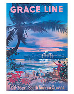 Grace Line, Caribbean & South America Cruises - Giclée Art Prints & Posters