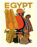 Egypt - United Arab Republic (U.A.R.) - Egyptian Pharaohs - c. 1960's - Fine Art Prints & Posters