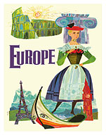 Europe - c. 1960's - Fine Art Prints & Posters