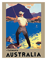 Tasmania Australia - The Fisherman - c.1933 - Fine Art Prints & Posters