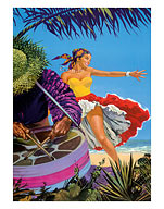Caribbean - Native Drummer and Dancer - British Overseas Airways Corporation, BOAC - Fine Art Prints & Posters