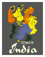 Festivals of India - Classical Indian Dancers - Fine Art Prints & Posters