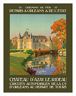 Château d'Azay-le-Rideau - Loire Valley, France - Railways Poster - Fine Art Prints & Posters