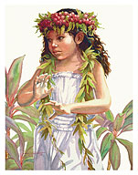 Learning The Hula (E Hula ‘Ana Mai Kākou) - Hawaiian Dancer - Fine Art Prints & Posters