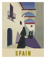 Spain - Spanish Women in Black Mantillas - Fine Art Prints & Posters