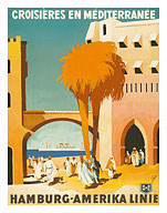Croisiéres en Mediterranée (Cruises in the Mediterranean) - Hamburg-Amerika Linie (Hamburg-American Line) HAPAG - Giclée Art Prints & Posters