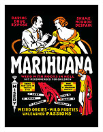Marihuana - Weed with Roots in Hell - Fine Art Prints & Posters
