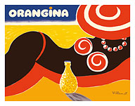 Orangina Sparkling Soda - Beach Bikini Ad - Fine Art Prints & Posters