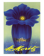 St. Moritz, Schweiz (Switzerland) - Blue Trumpet Gentian Flower - Fine Art Prints & Posters