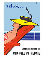 Relax... -  Compagnie Maritime des Chargeurs Réunis - Fine Art Prints & Posters