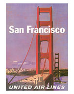 San Francisco - Golden Gate Bridge - United Air Lines - Fine Art Prints & Posters