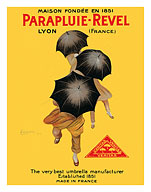 Parapluie-Revel - The Very Best Umbrella Manufacturer - Established 1851 - Lyon, France - Giclée Art Prints & Posters