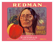 Redman Apples - Wenatchee District, Washington - H. S. Denison & Company - c. 1930's - Fine Art Prints & Posters