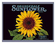 Orangedale Sunflower Brand - California Oranges - c. 1930's - Fine Art Prints & Posters