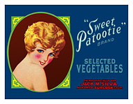 Sweet Patootie Brand Selected Vegetables - c. 1940's - Fine Art Prints & Posters
