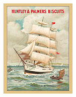 Huntley & Palmers Biscuits - Reading & London - Old Sail Ship - c. 1910's - Giclée Art Prints & Posters