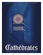 Cathédrales (Cathedrals) - Joyaux de L'art Français (Jewels of French Art) - French Railways - Fine Art Prints & Posters